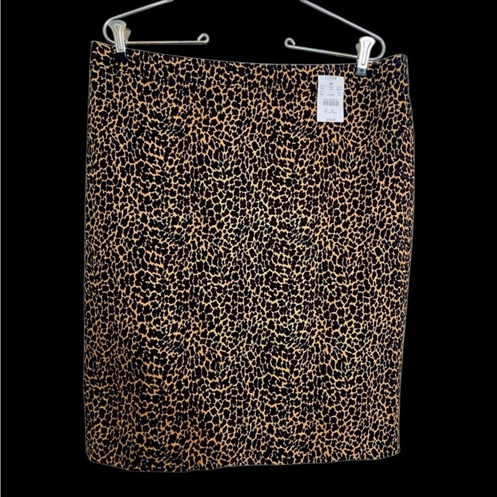 J Crew Animal Print Pencil Skirt l Leopard Print Women's Skirt size 12